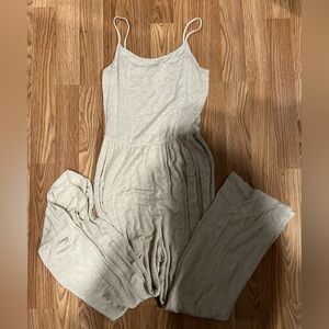 Light Beige Spaghetti Strap Jumpsuit size small!